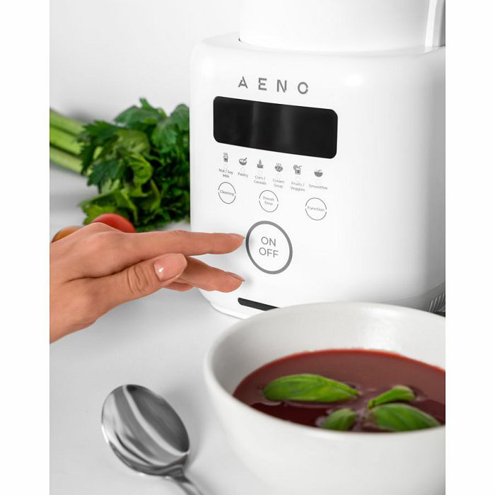 AENO Table Blender-Soupmaker TB2: 800W, 28000 rpm, boiling mode, high borosilicate glass cup, 1.75L, 6 automatic programs, preset time, LED-display