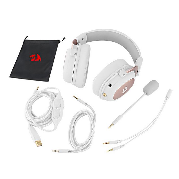 REDRAGON H510W ZEUS 2 HEADSET WHITE - 6950376778840