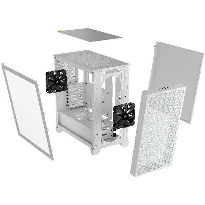 Corsair 3000D Tempered Glass Mid-Tower, White, EAN: 0840006610632