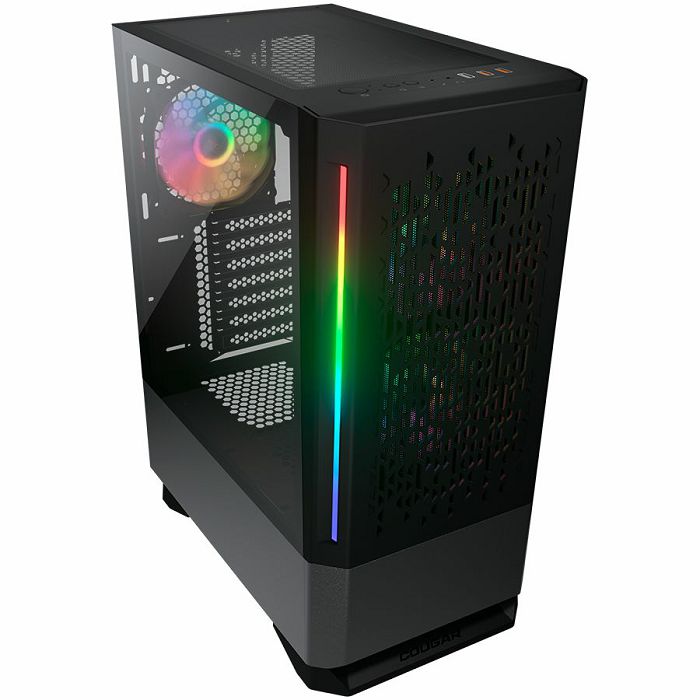 Cougar I MX430 Air RGB Black I 3851C60.0001 I Case I Mid tower / 3 ARGB fans / 2 LED Strips / TG transparant side window