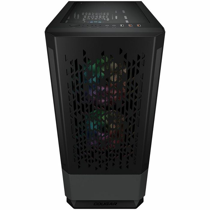 Cougar I MX430 Air RGB Black I 3851C60.0001 I Case I Mid tower / 3 ARGB fans / 2 LED Strips / TG transparant side window