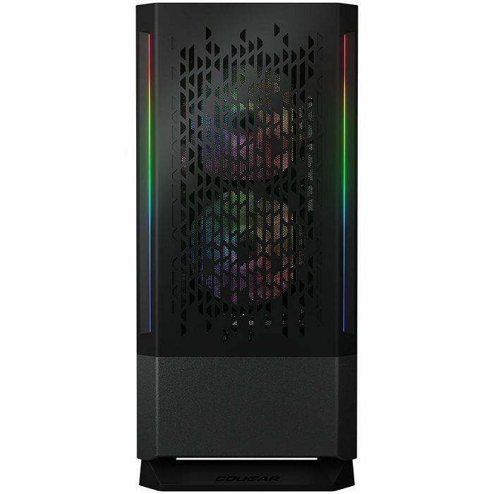 Cougar I MX430 Air RGB Black I 3851C60.0001 I Case I Mid tower / 3 ARGB fans / 2 LED Strips / TG transparant side window