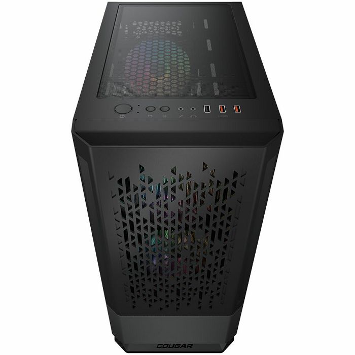 Cougar I MX430 Air RGB Black I 3851C60.0001 I Case I Mid tower / 3 ARGB fans / 2 LED Strips / TG transparant side window