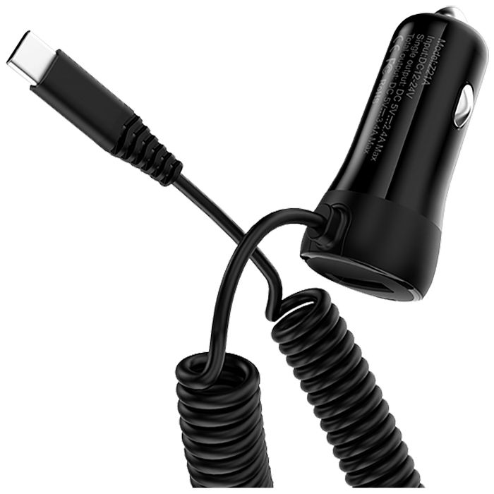 hoco. Auto punjač sa micro USB kabelom, 1 x USB, 2.4 A max. - Z21A Ascender single USB