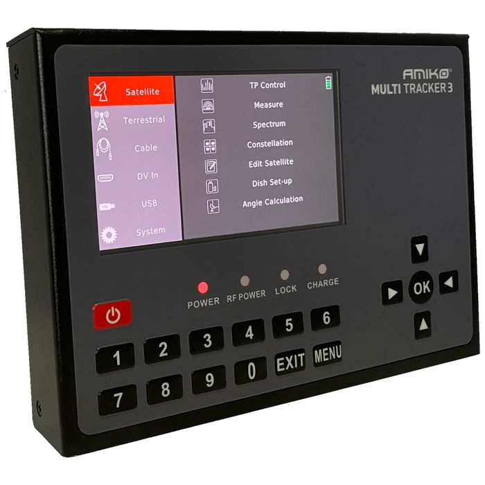 Amiko Mjerni instrument, DVB-S/S2/DVB-T/T2/DVB-C/C2, AMOLED ekran - MULTITRACKER 3