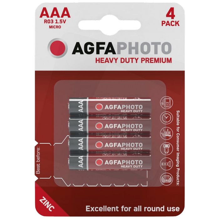 AgfaPhoto Zinc baterije, AAA, 1.5 V, blister 4 kom. - AAA B4
