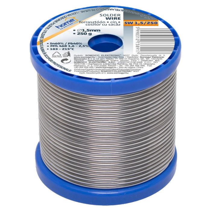 SMA Tinol žica za lemljenje, Ø1.5 mm, 250g - SW 1,5/250