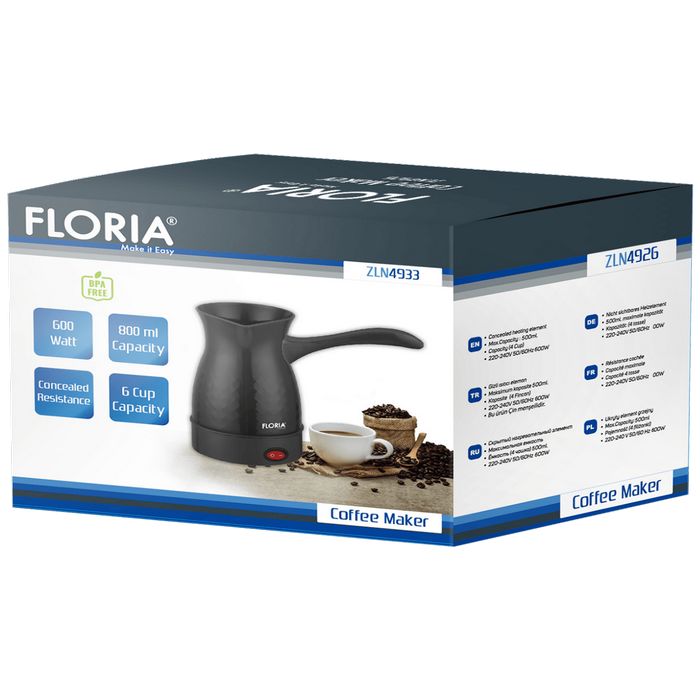 Floria Kuhalo za kavu, 600 W, 0,7 lit. - ZLN4933