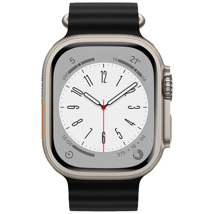hoco. Silikonski remen za iWatch, 42/44/45/49mm, crna - iWatch WA12 Black