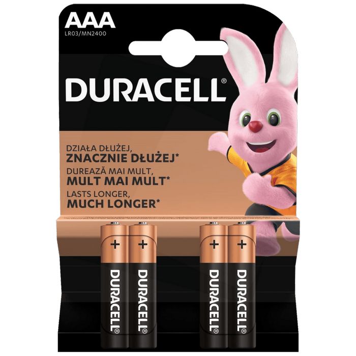 Duracell Baterija alkalna, AA, 1,5 V, blister 4 kom. - Micro AAA B4