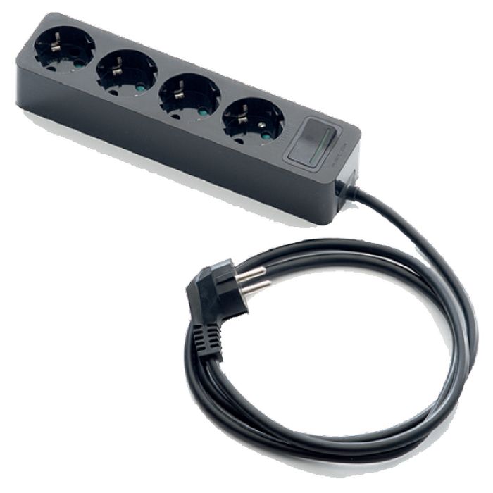 Famatel Produžni kabel 4 utičnice, 1.5m, prekidač, crni, 1.5mm² - 2628N-PK4/1.5