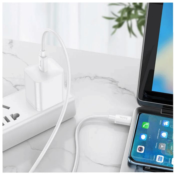 hoco. USB kabl za smartphone, type C, 60W, bijela - X96 Hyper, 60W, White