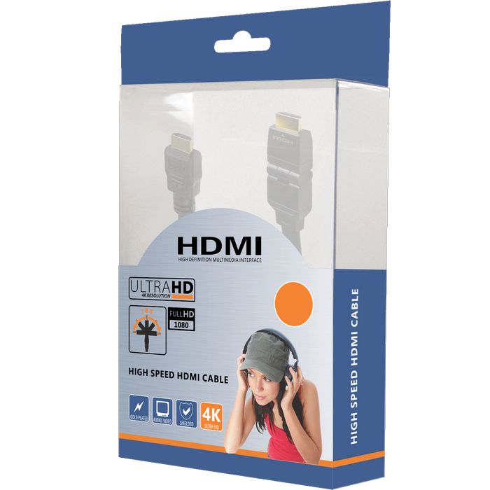 ZED electronic HDMI kabel, 1.8 met, ver. 1.4, 4K, 3D, HEC, HDCP, ARC - HDMI2/1.8