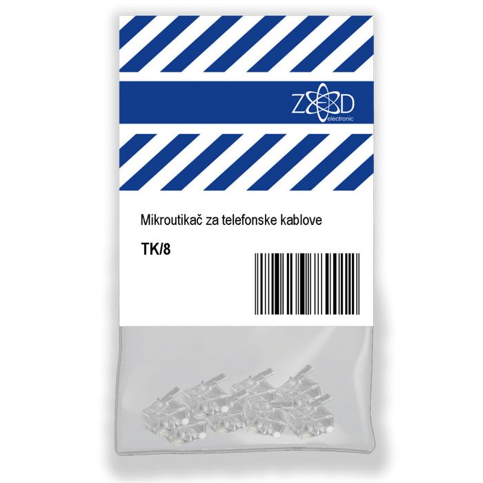 ZED electronic Telefonski konektor, blister pakiranje 8 komada - TK/8