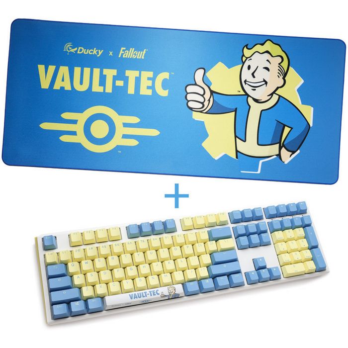 Ducky x Fallout Vault-Tec Limited Edition One 3 Gaming Keyboard + Mousepad - MX-Silent-Red (US)-GABU-450