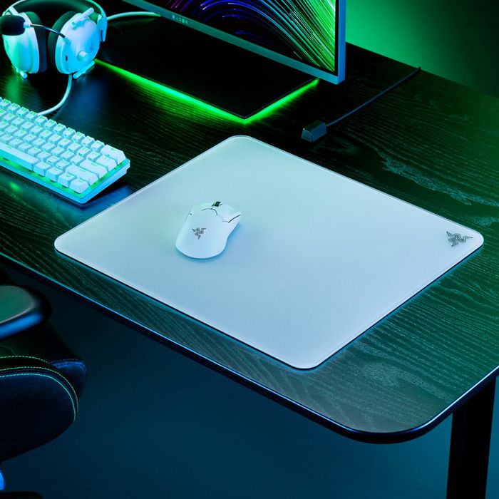 Razer Atlas Tempered Glass Gaming Mouse Pad - White RZ02-04890200-R3M1