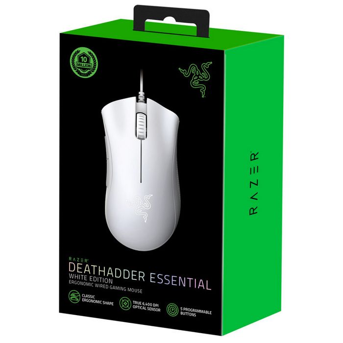 Razer DeathAdder Essential Gaming Mouse, wired - white RZ01-03850200-R3M1