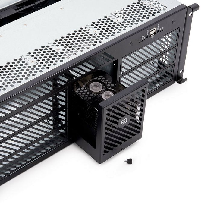 Alphacool front I/O panel with USB 2.0 and cable set for server case 25054