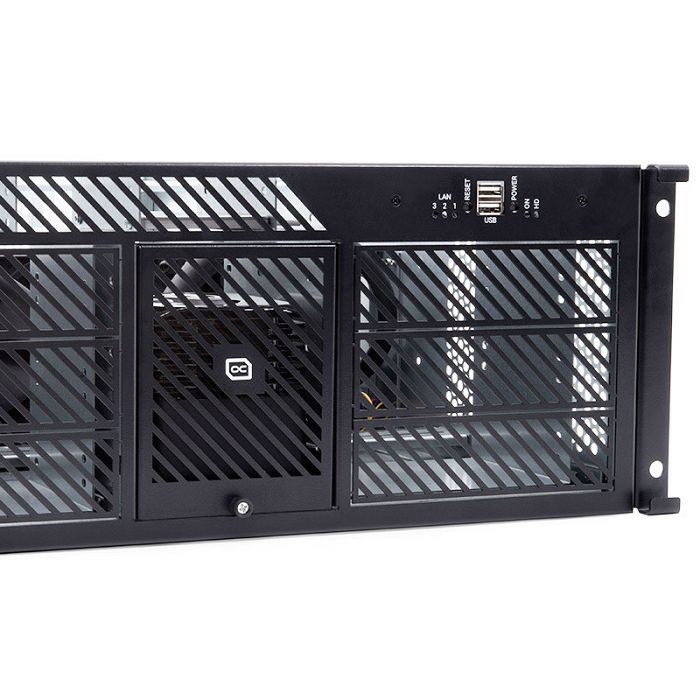 Alphacool front I/O panel with USB 2.0 and cable set for server case 25054