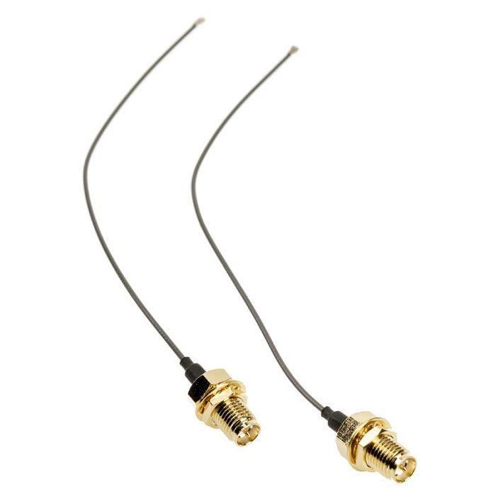 Akasa I-PEX MHF4L to RP-SMA cable - pack of 2, 15cm A-ATC01-150GR