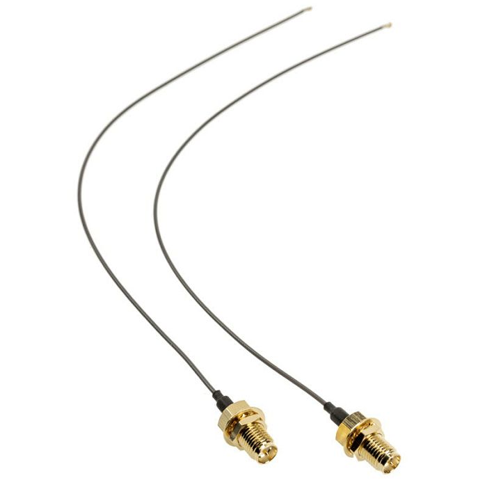 Akasa I-PEX MHF4L to RP-SMA cable - pack of 2, 22cm A-ATC01-220GR