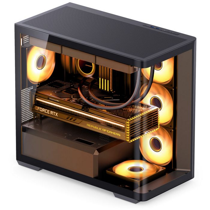 Jonsbo D300 Midi-Tower, 270 Grad, Tempered Glass - black D300 BLACK