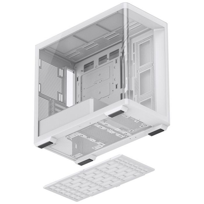 Jonsbo D300 Midi-Tower, 270 Grad, Tempered Glass - white-D300 WHITE