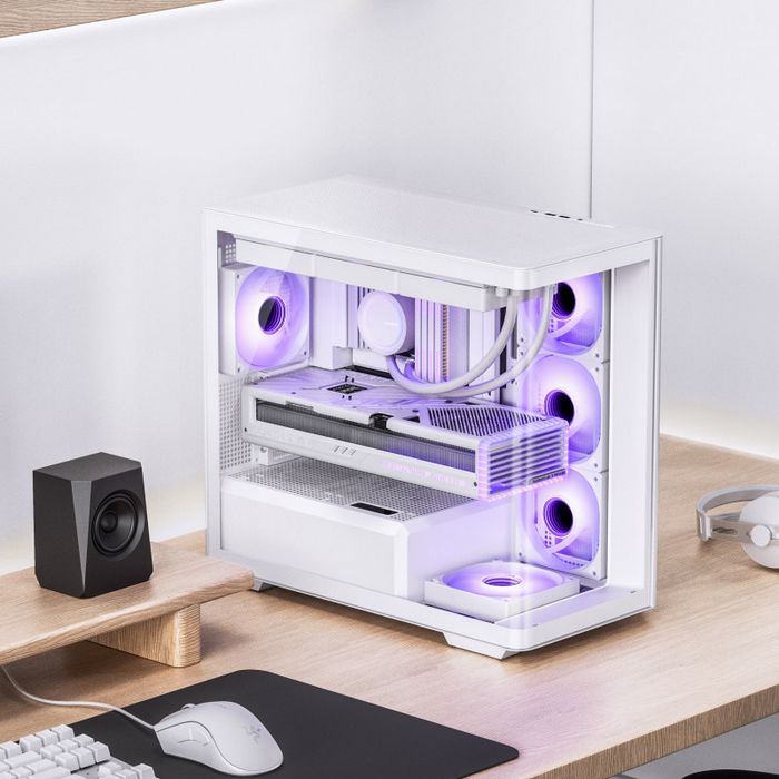 Jonsbo D300 Midi-Tower, 270 Grad, Tempered Glass - white-D300 WHITE