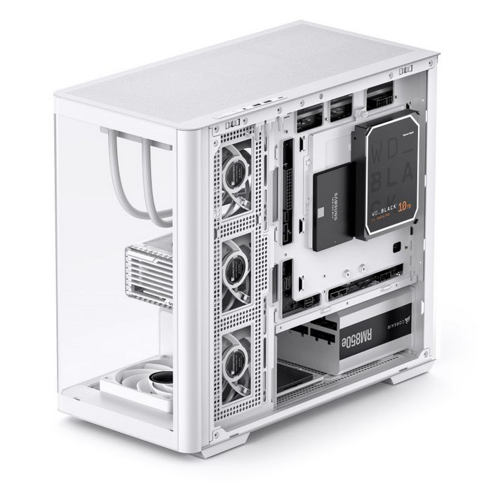 Jonsbo D300 Midi-Tower, 270 Grad, Tempered Glass - white-D300 WHITE