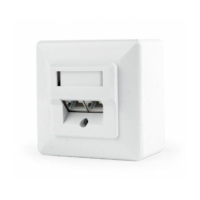 Gembird CAT6 STP 2-port wall mount face plate