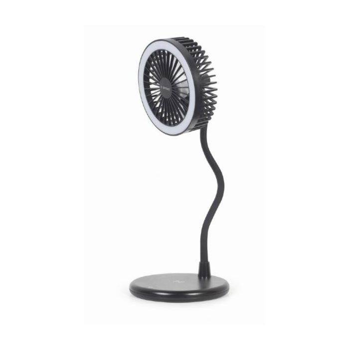 Gembird Desktop fan with lamp and wireless charger