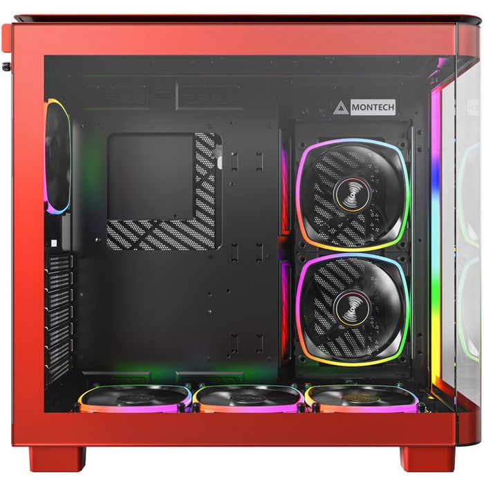 Montech KING 95 PRO Midi-Tower, Tempered Glass, ARGB - red KING95PROR