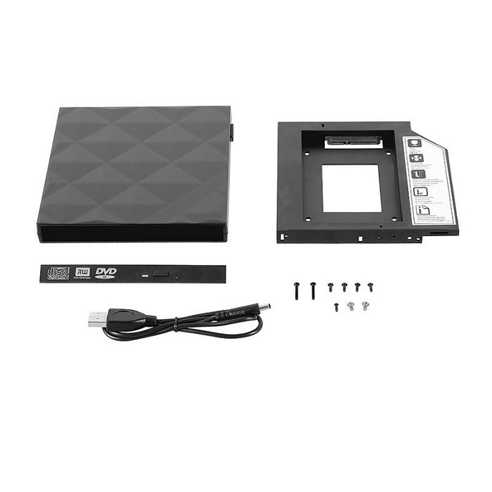 SilverStone TS06, 2,5 Zoll in Slim ODD Slot/External ODD Case - black SST-TS06B
