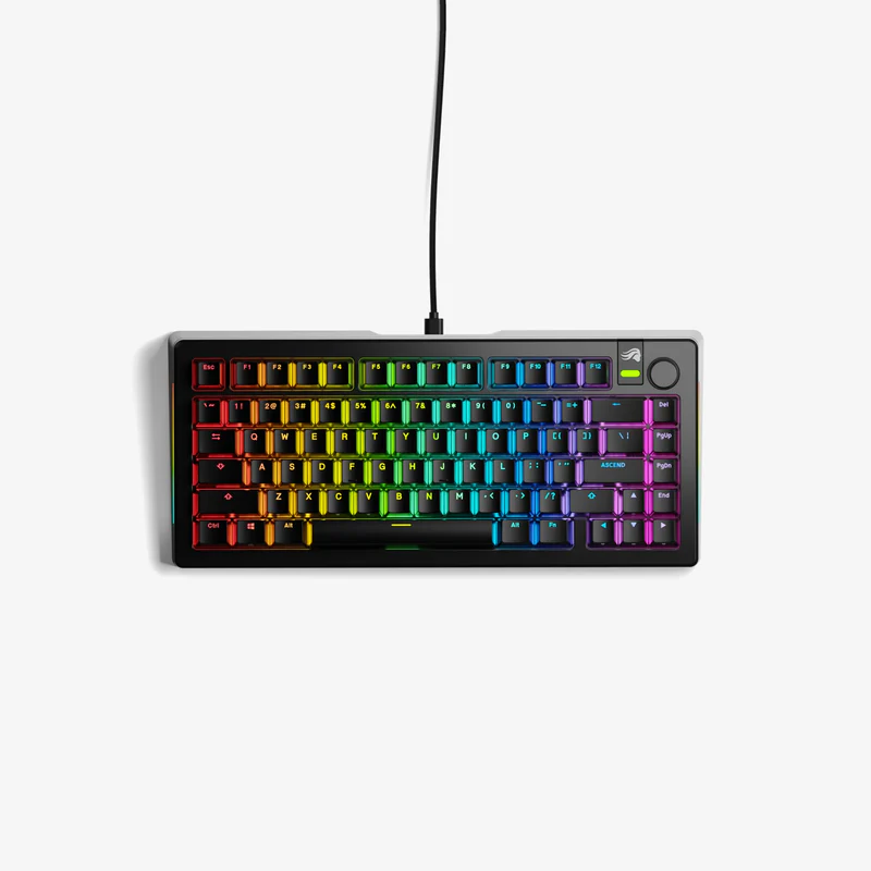 Glorious GMMK 3 Pro HE 75% Gaming Keyboard - Pre-Built, ANSI (US), Fox HE Switches, Black