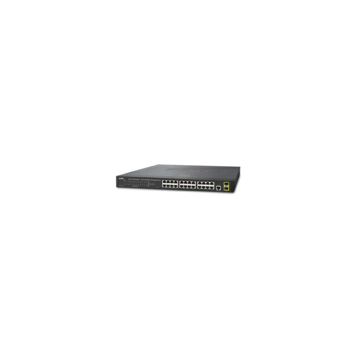 PLANET IPv4/IPv6, 24-Port 10/100/1000Base-T + 2-Port 100/1000MBPS SFP L2/L4 SNMP Manageable Gigabit Ethernet Switch