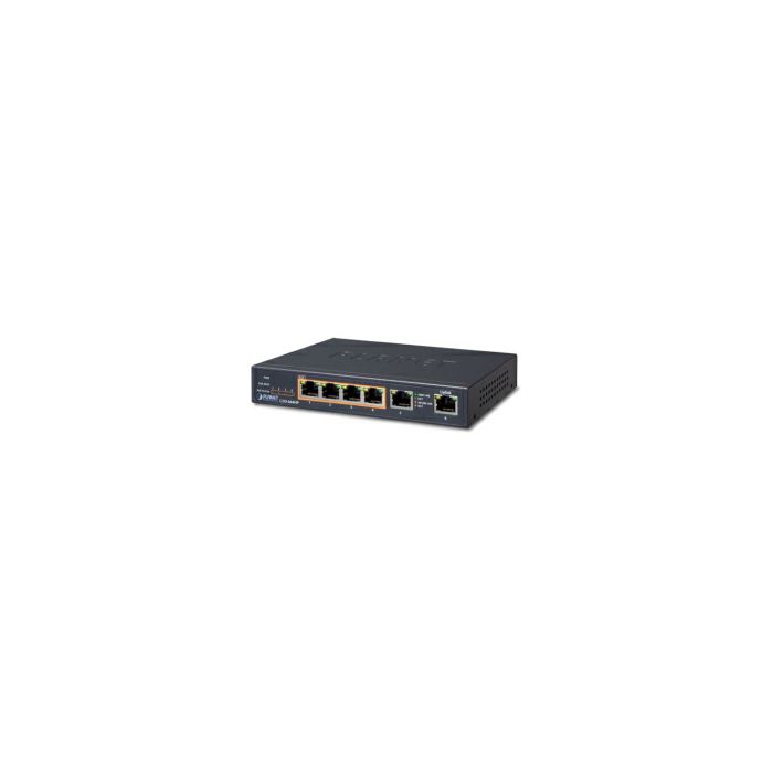 PLANET Gigabit preklopnik (Switch) 4-port 10/100/1000Mbps 802.3at High Power PoE (55W) + 2-Port 10/100/1000T