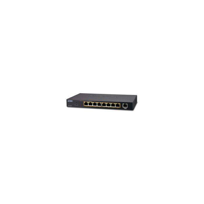 PLANET Gigabit Preklopnik (Switch) 8-port 10/100/1000Mbps sa 8-Port 802.3at PoE + 1-port Gigabit Ethernet Switch (100W POE Budget with External Power Supply)
