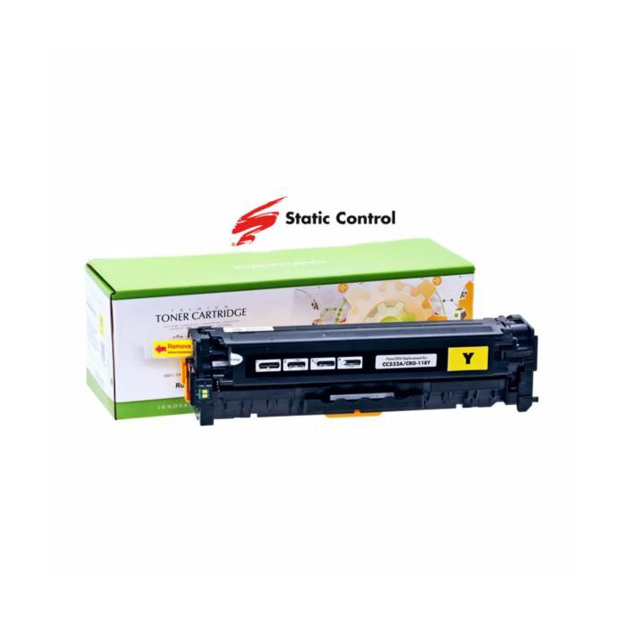 Toner Static Control HP Canon CC532A Yellow