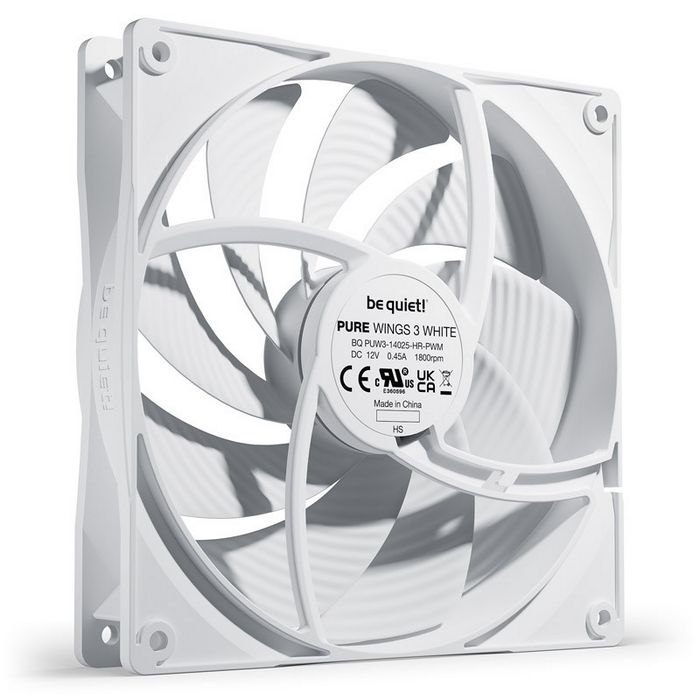 be quiet! Fan Pure Wings 3 PWM - 140 mm, High Speed White-BL113