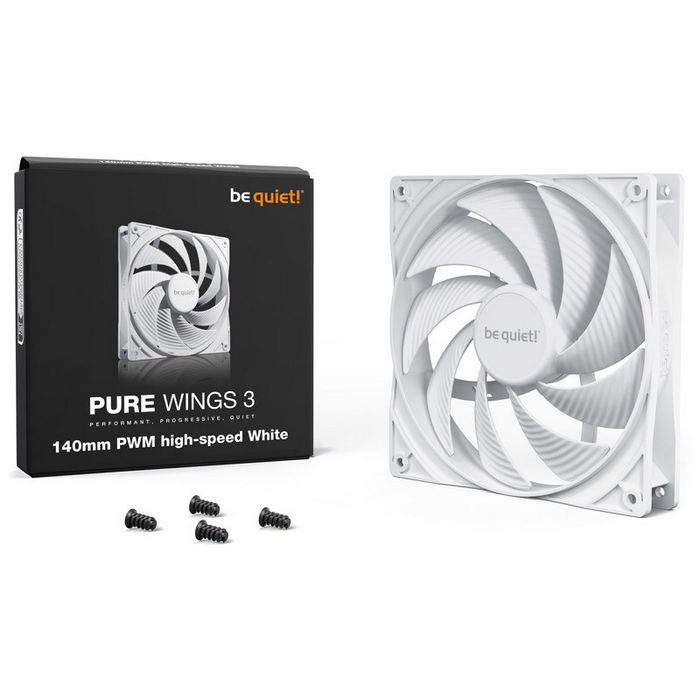 be quiet! Fan Pure Wings 3 PWM - 140 mm, High Speed White-BL113