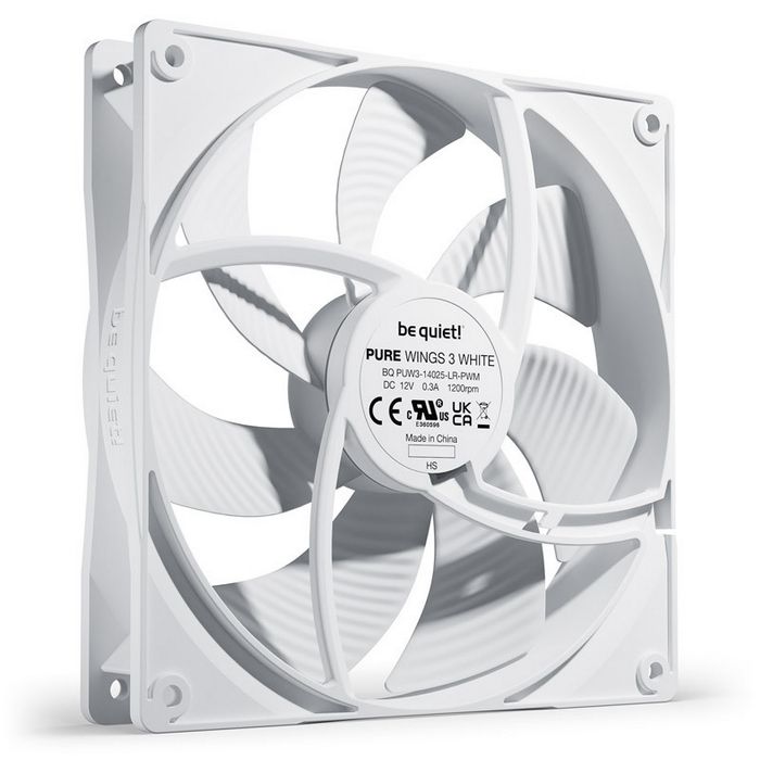 be quiet! Fan Pure Wings 3 PWM - 140 mm, White-BL112