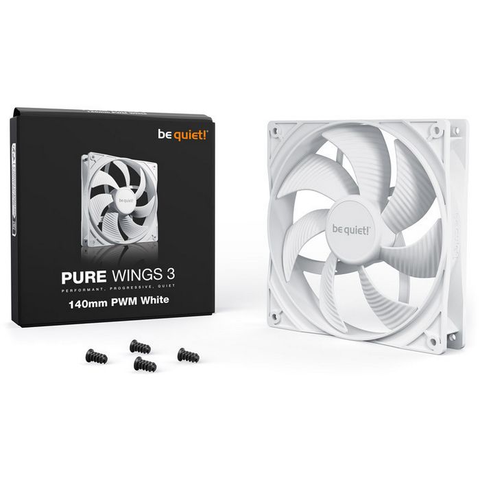 be quiet! Fan Pure Wings 3 PWM - 140 mm, White-BL112