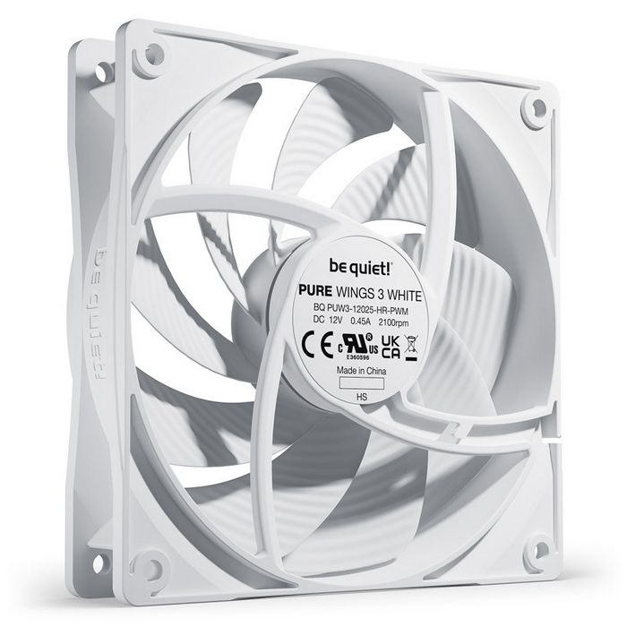 be quiet! Fan Pure Wings 3 PWM - 120 mm, High Speed White-BL111
