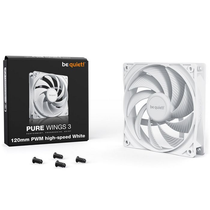 be quiet! Fan Pure Wings 3 PWM - 120 mm, High Speed White-BL111
