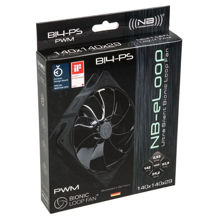 Noiseblocker NB-eLoop Fan B14-PS Black Edition - 140mm PWM, 3 Stück-LUBU-040