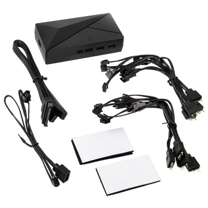 Noiseblocker NB-eLoop X B12-PS ARGB, PWM - 120mm, black + ARGB 8x Port Hub - 3er Set-LUBU-048