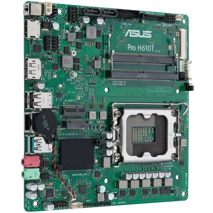 ASUS Pro H610T-CSM, Intel H610 Mainboard, Socket LGA1700, DDR5 90MB1G60-M0EAYC