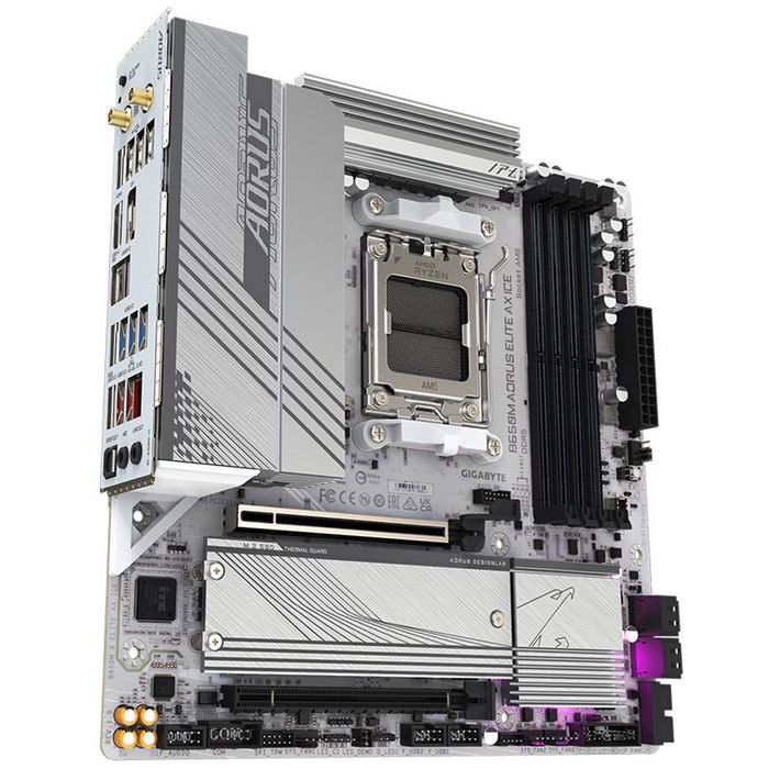 GIGABYTE B650M Aorus Elite AX ICE, AMD B650 Mainboard - Sockel AM5, DDR5 B650M A ELITE AX ICE G10