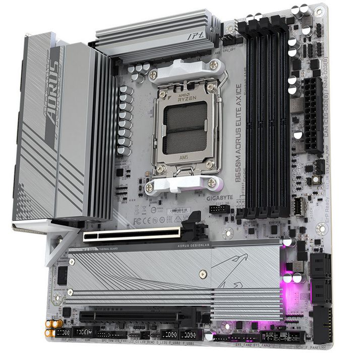 GIGABYTE B650M Aorus Elite AX ICE, AMD B650 Mainboard - Sockel AM5, DDR5 B650M A ELITE AX ICE G10