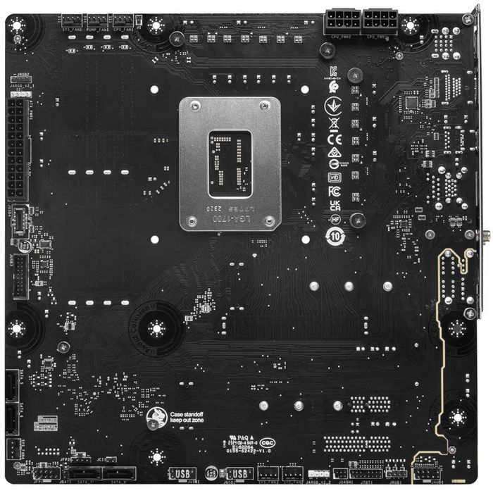 MSI Pro B760M Project Zero, Intel B760 Mainboard - Sockel 1700, DDR5, Back-Connect-Design-7E14-001R